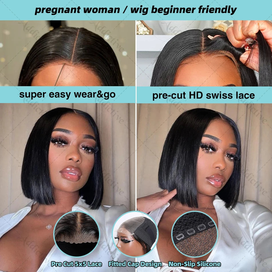 Perucas de cabelo humano de renda frontal