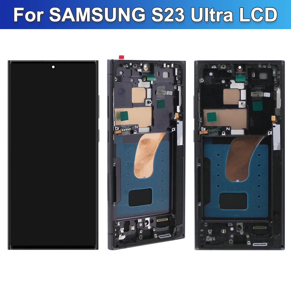 Ecrã amoled de 6,67 polegadas para samsung galaxy s23 ultra