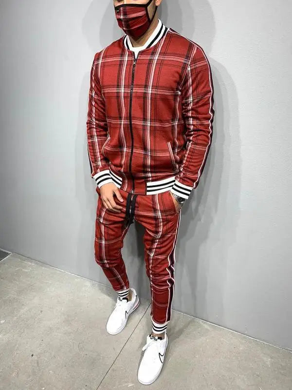 Conjunto esportivo casual moda europeia e americana