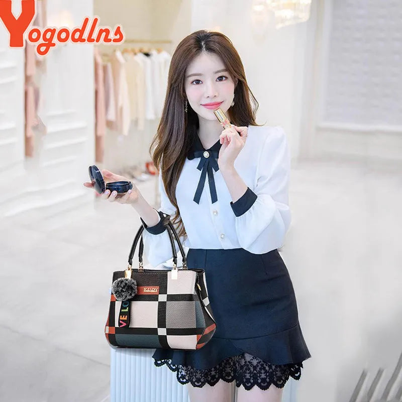 Bolsa de luxo feminina costura selvagem