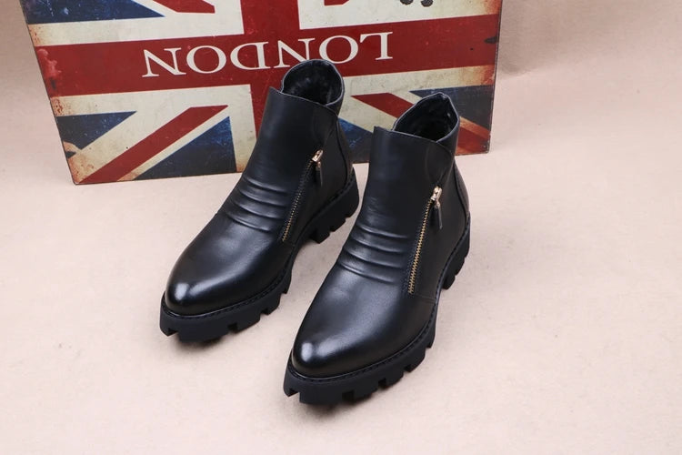 Botas de couro genuíno