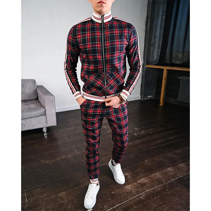 Conjunto esportivo casual moda europeia e americana