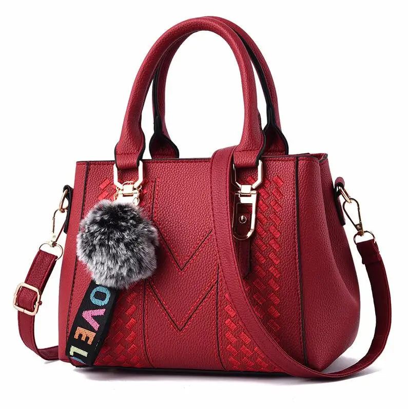 Bolsa de Mensageiro de Couro Bordado