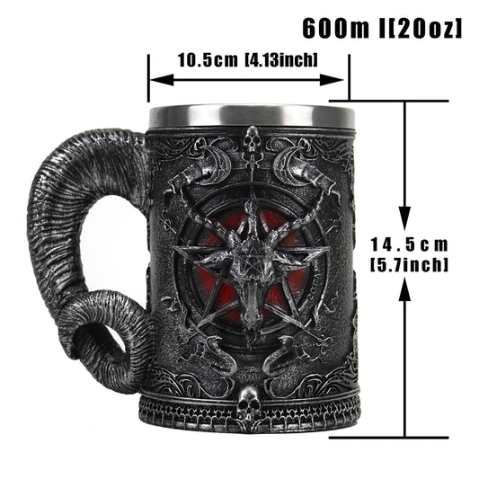 Caneca Baphomet 600 ml em Resina