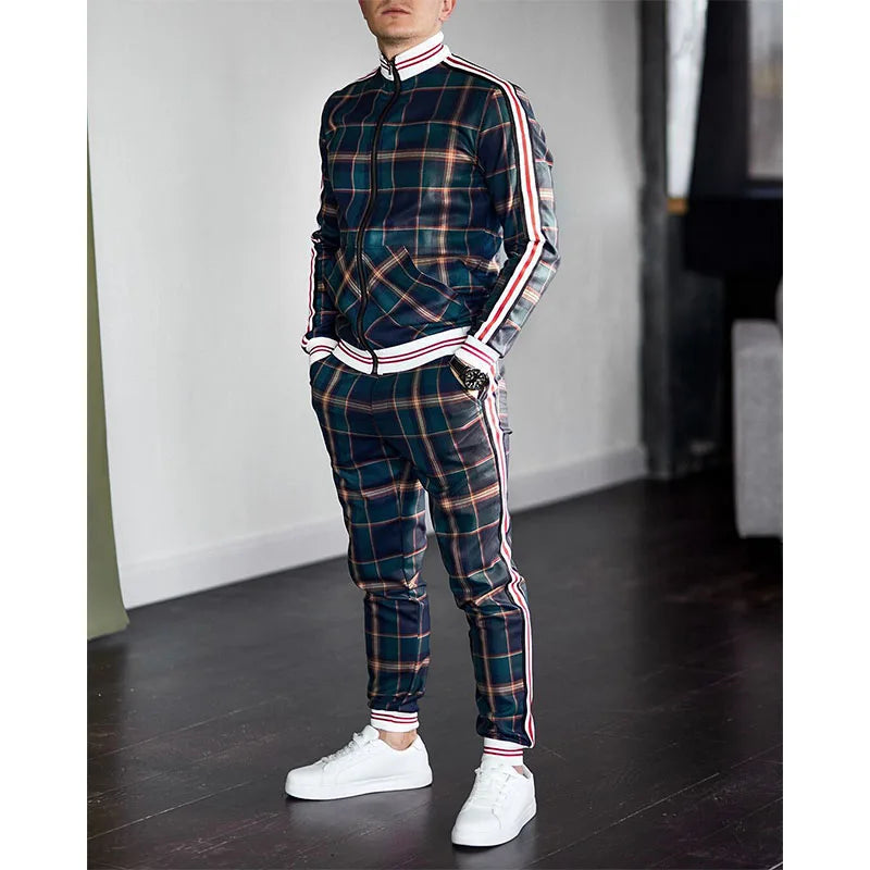 Conjunto esportivo casual moda europeia e americana