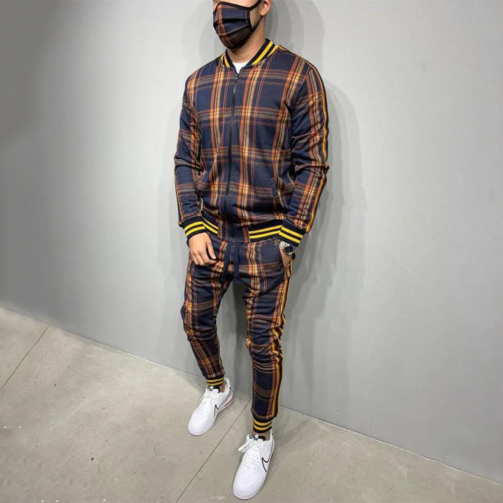 Conjunto esportivo casual moda europeia e americana