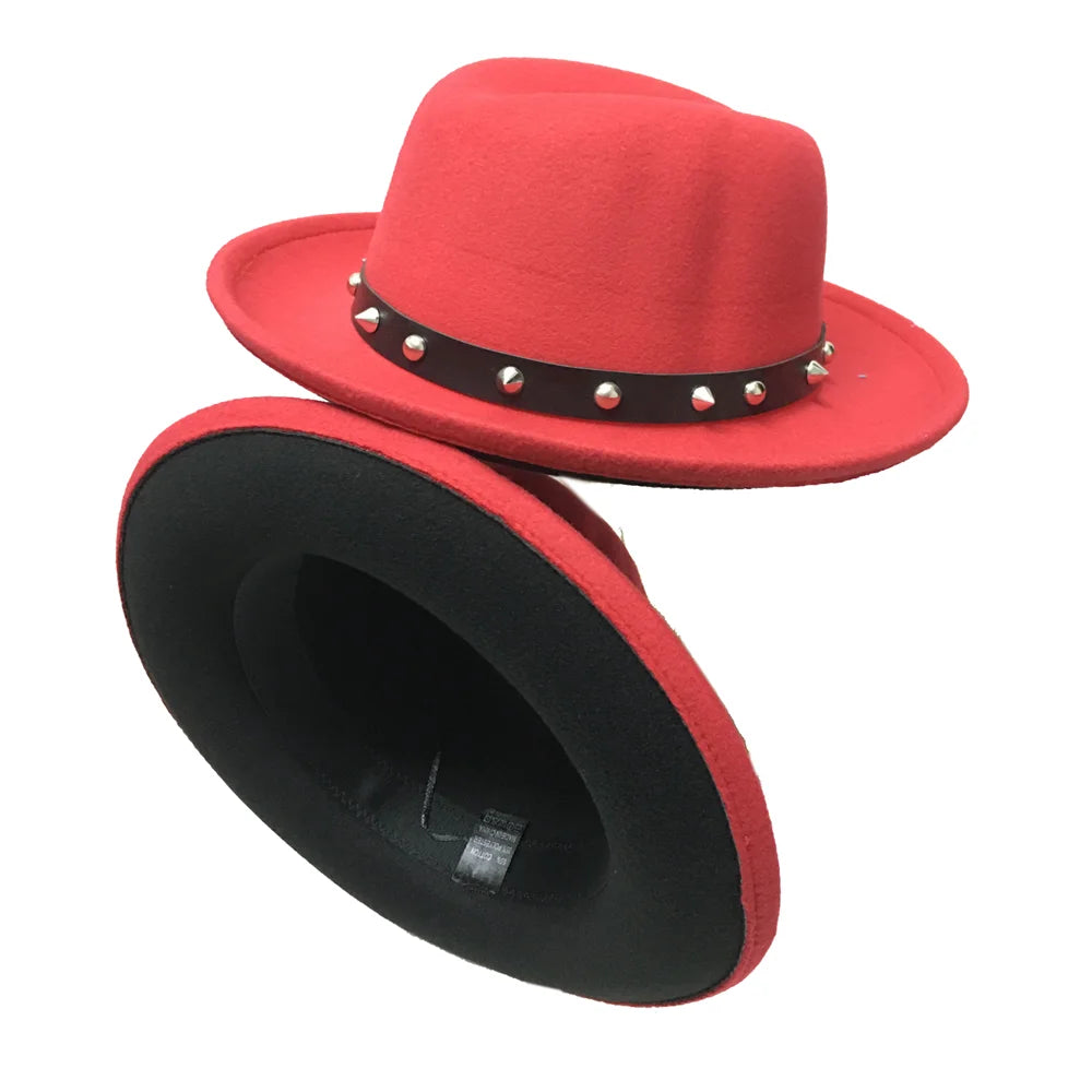 Chapéu Fedora de feltro elástico jazz