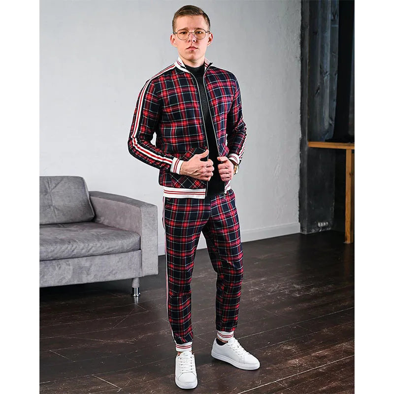 Conjunto esportivo casual moda europeia e americana
