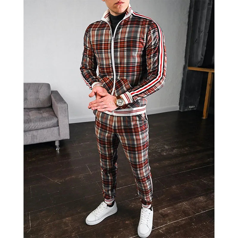 Conjunto esportivo casual moda europeia e americana