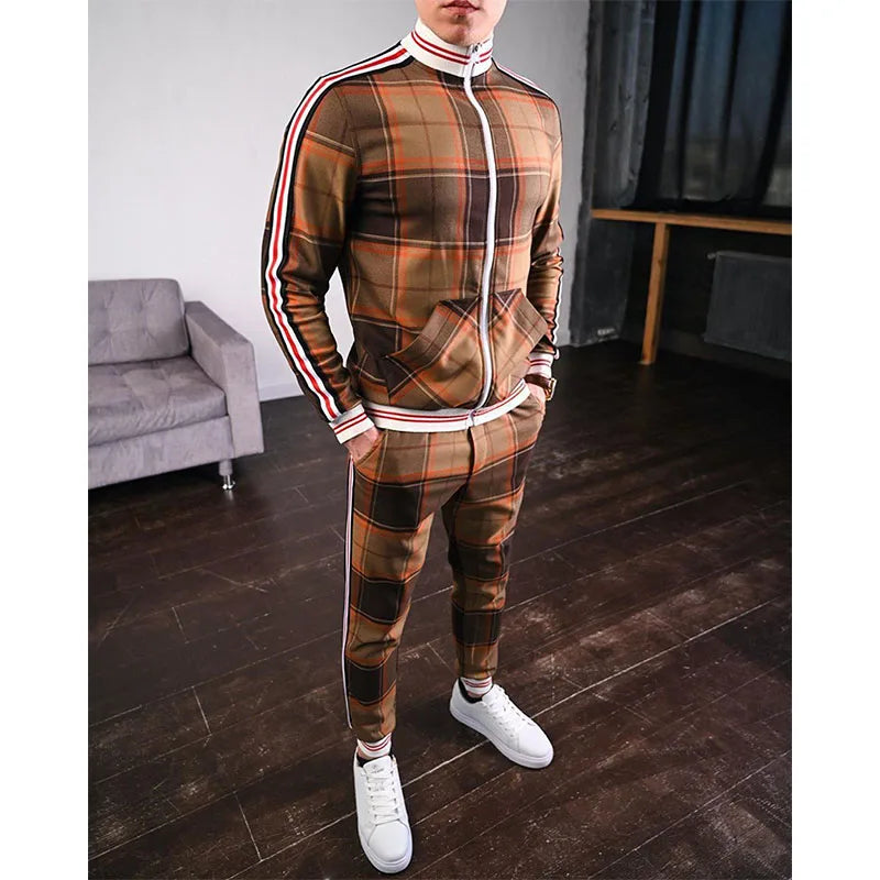 Conjunto esportivo casual moda europeia e americana