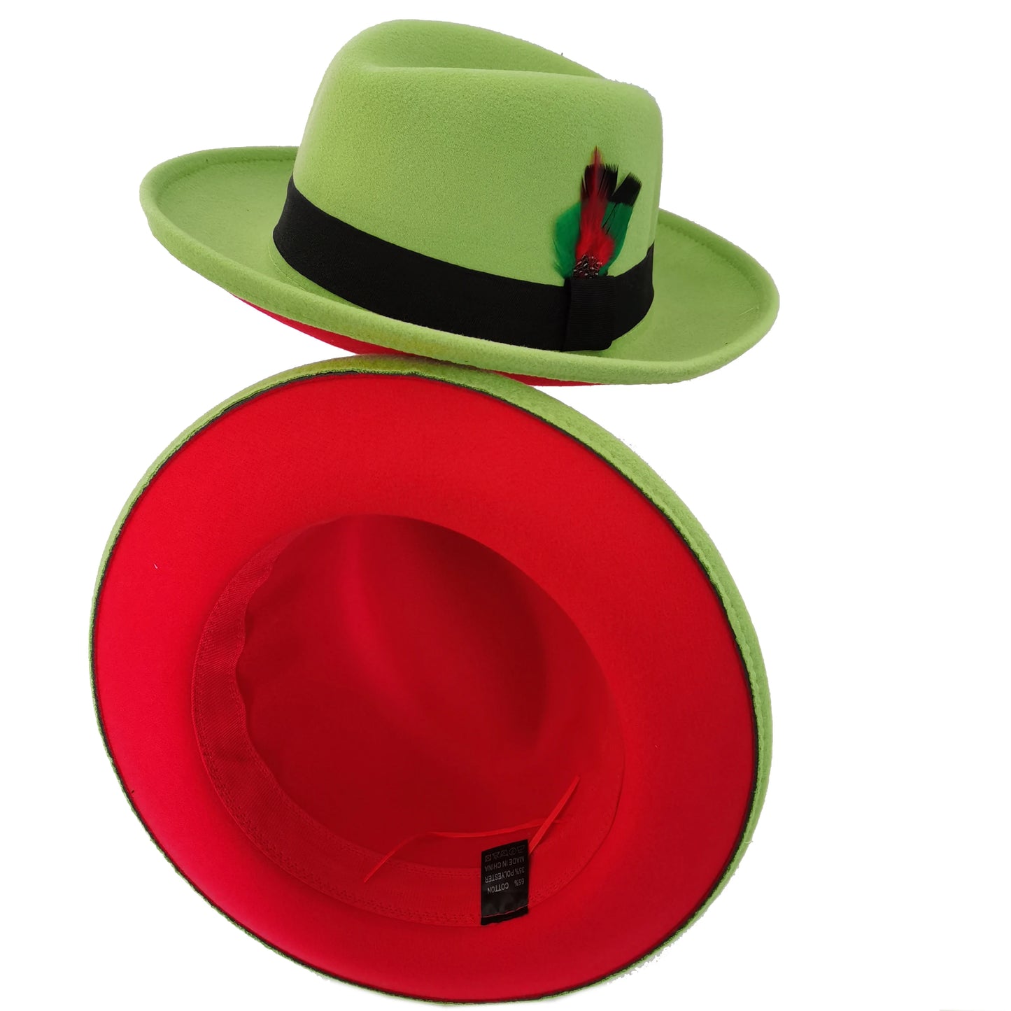 Chapéu Fedora de feltro elástico jazz