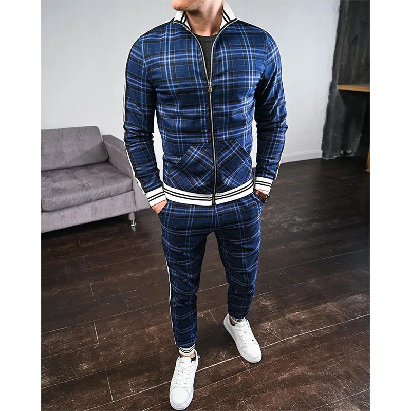 Conjunto esportivo casual moda europeia e americana