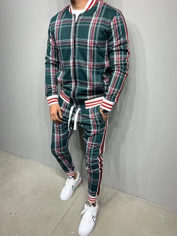 Conjunto esportivo casual moda europeia e americana