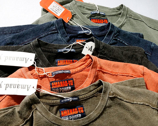 Camisola masculina de manga curta com gola em O