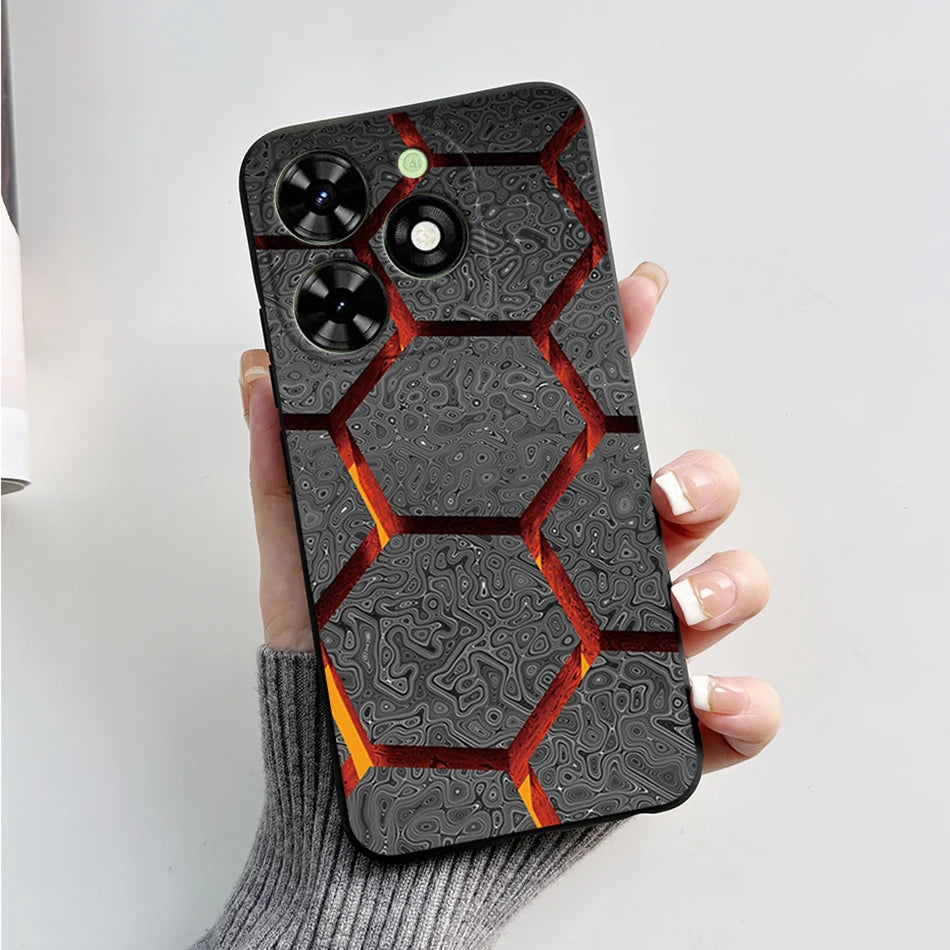 Capa ultra fino macio de silicone à prova de choque para Tecno Spark