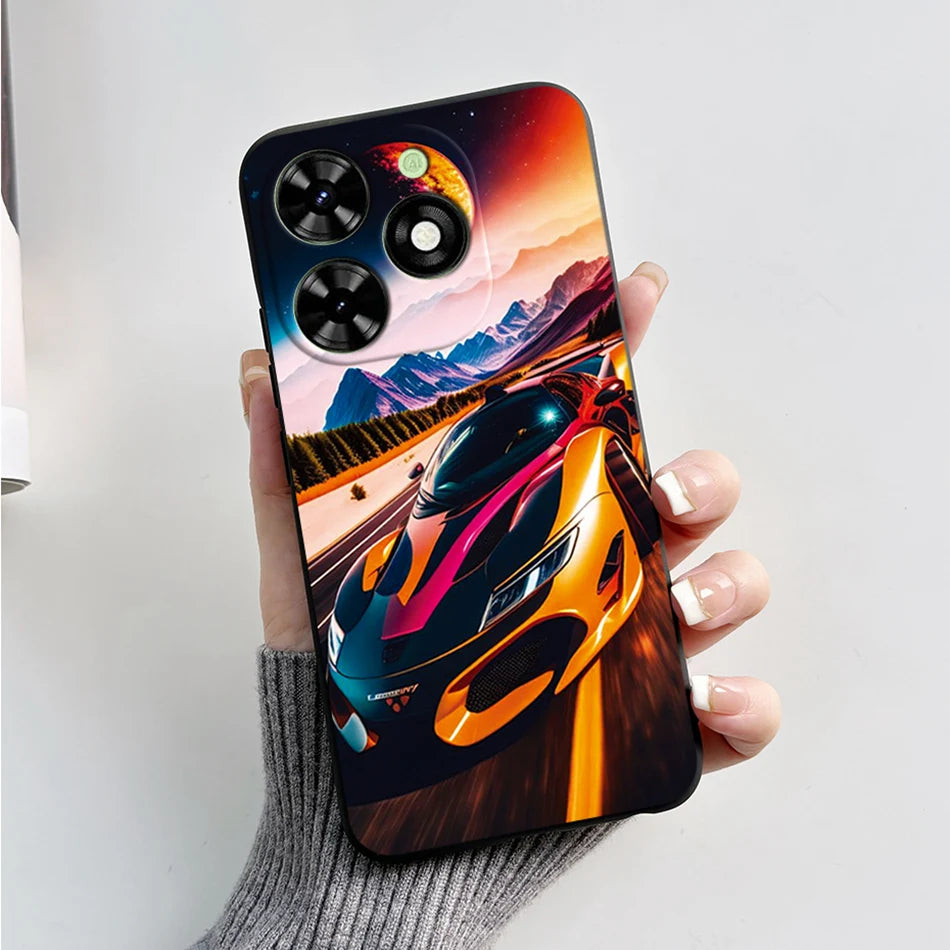 Capa ultra fino macio de silicone à prova de choque para Tecno Spark