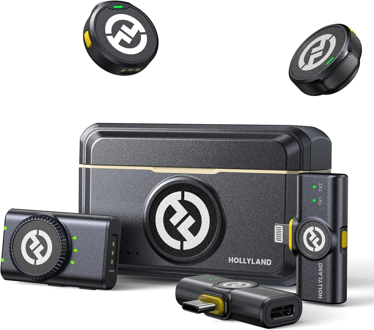 Hollyland Lark M2 Microfone de lapela sem fio para câmera