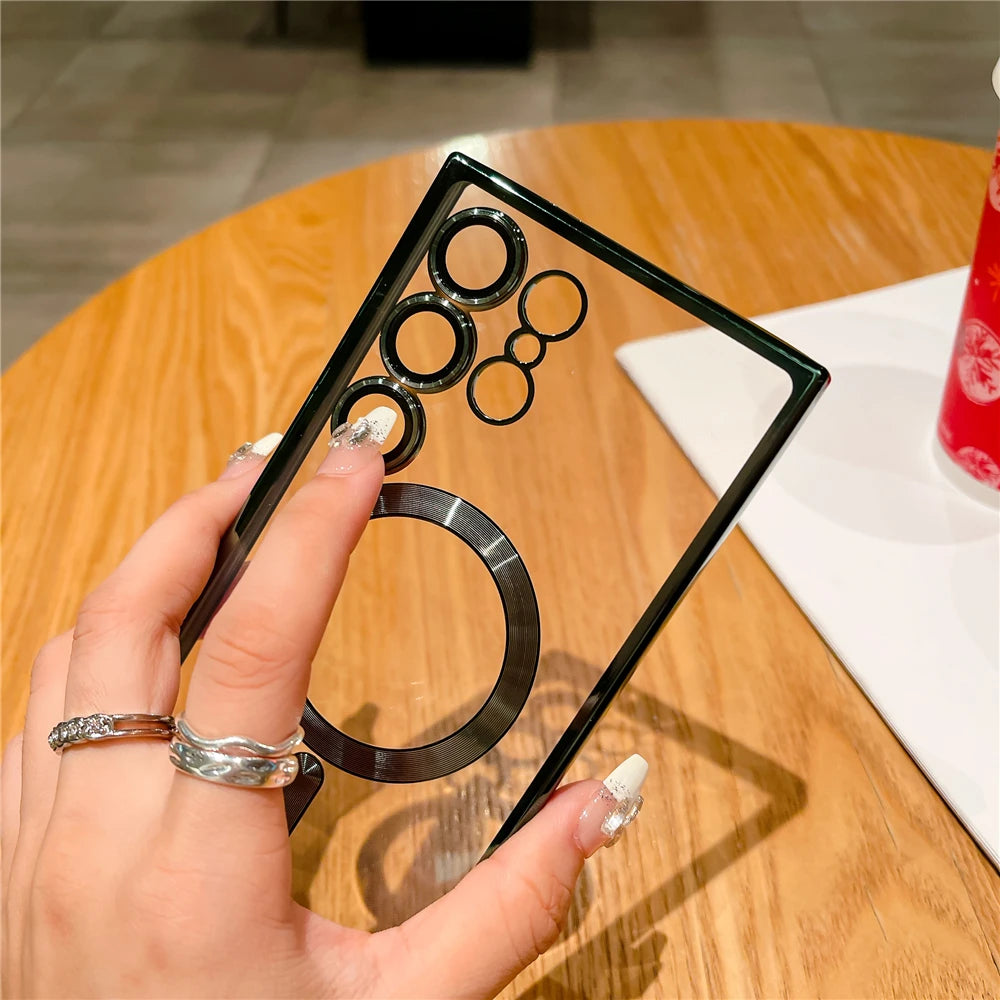 Capa magnética de carregamento sem fio para Samsung