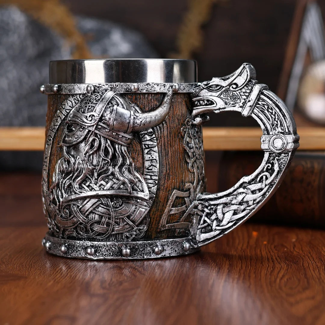 Canecas Valhalla viking aço inoxidável nórdico