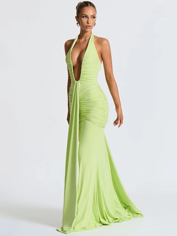 Vestido Mozision decote em V