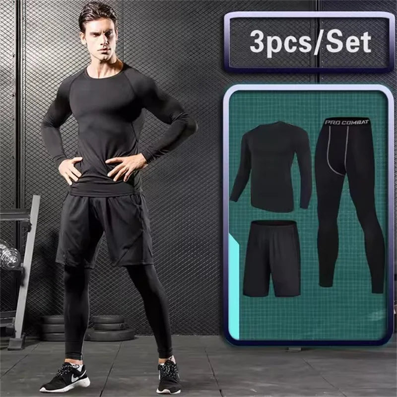 Fato de compressão desportiva para homem