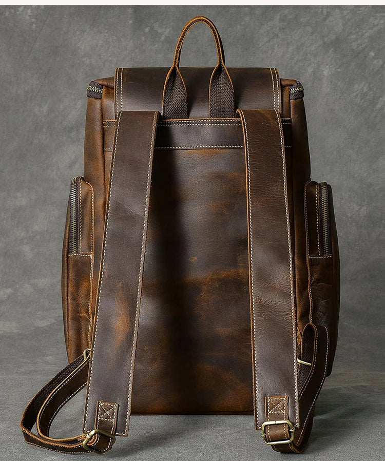 Mochila de couro Crazy Horse