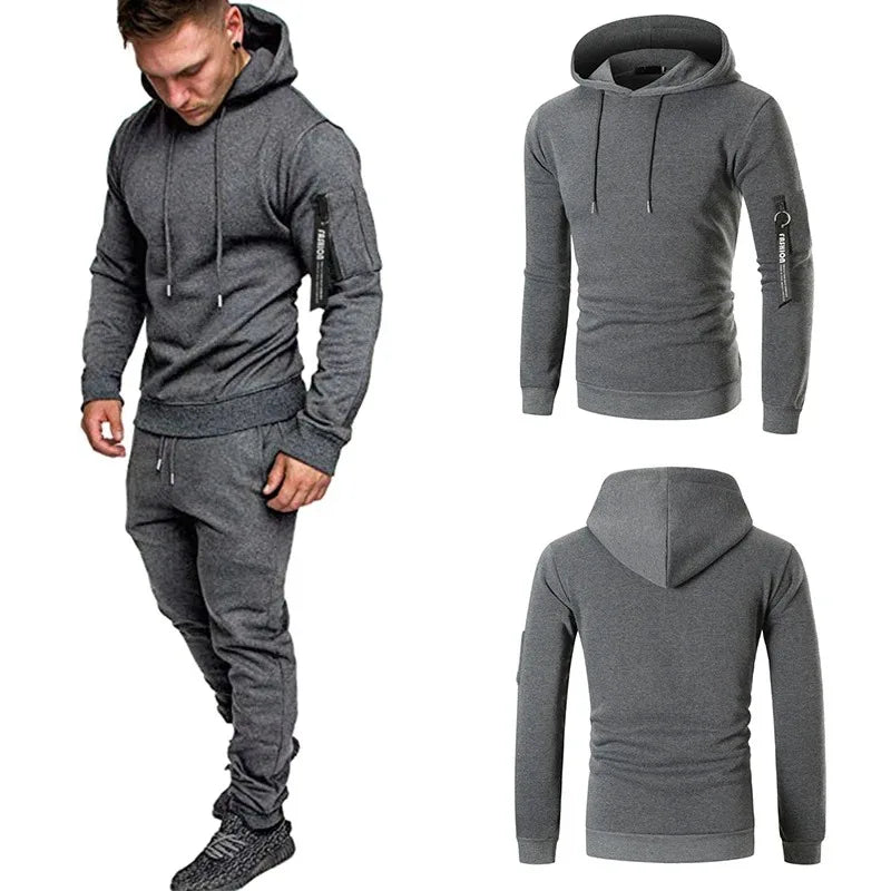 Conjunto esportivo militar tático com capuz