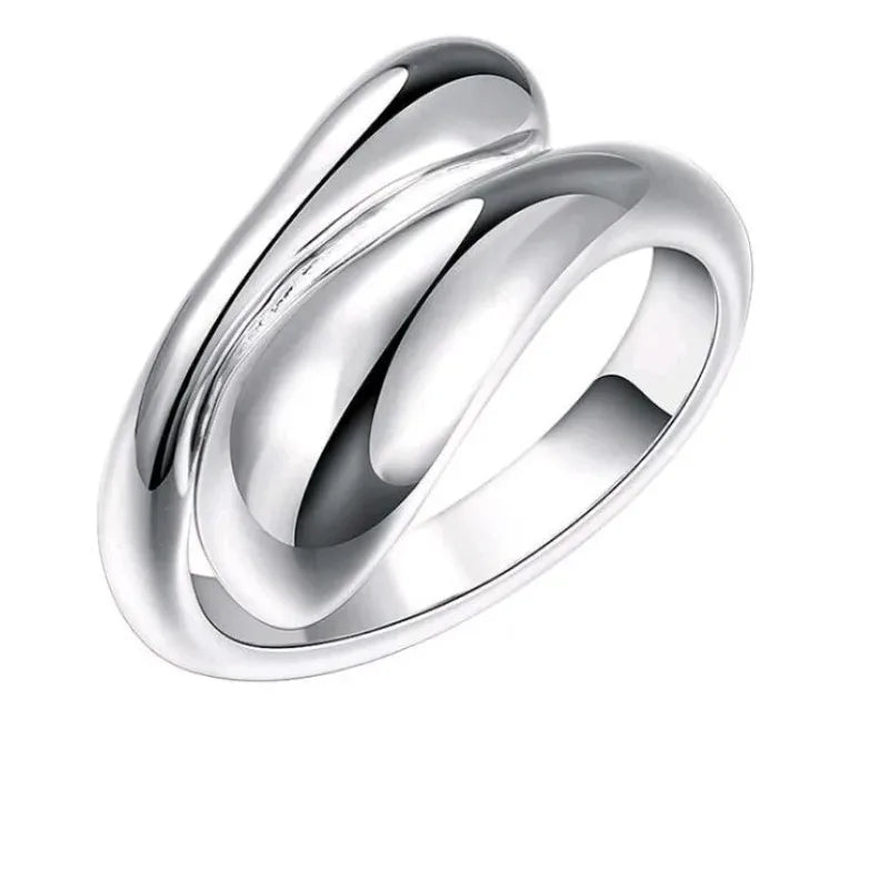 Brincos Anel Pulseira Conjunto Simples Personalidade Feminino Gota D'Água