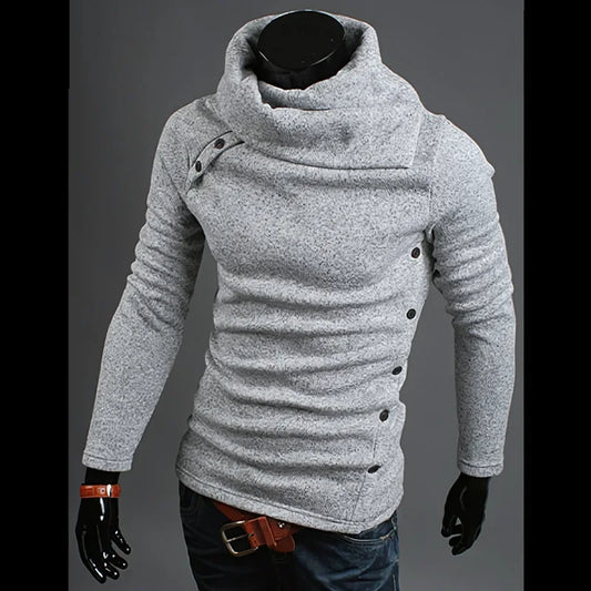Suéter masculino de gola redonda em estilo britânico