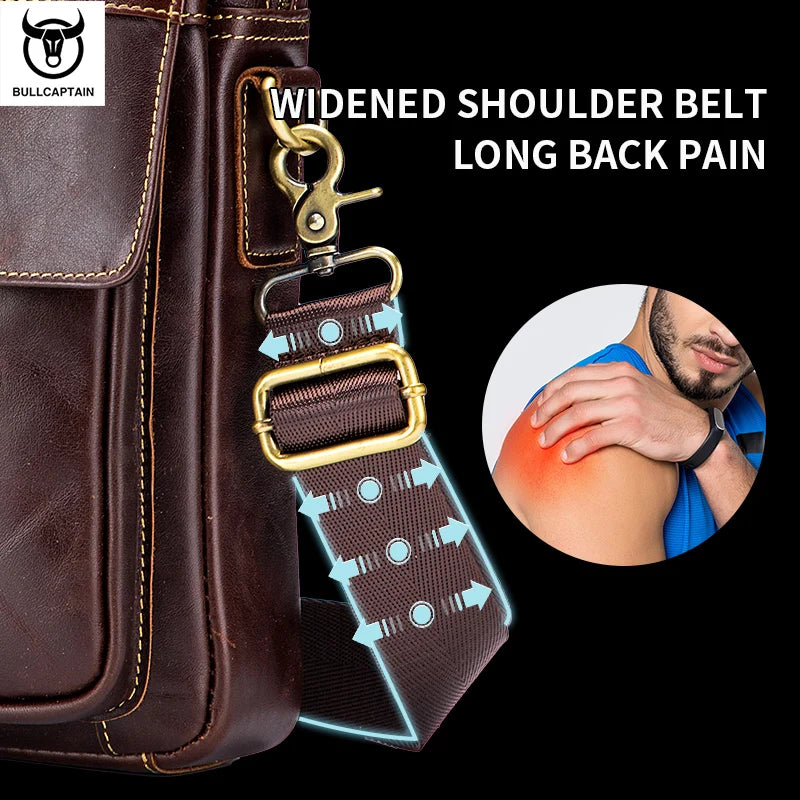 Bolsa de Ombro De Couro Masculina