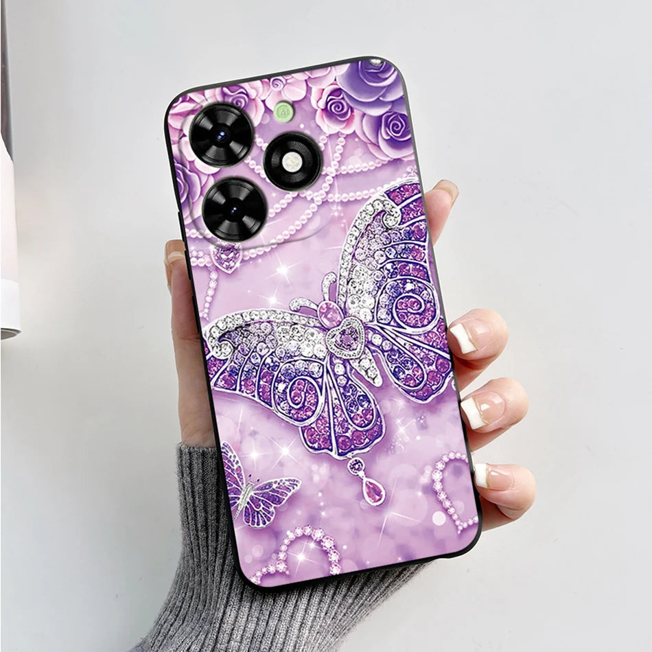 Capa ultra fino macio de silicone à prova de choque para Tecno Spark