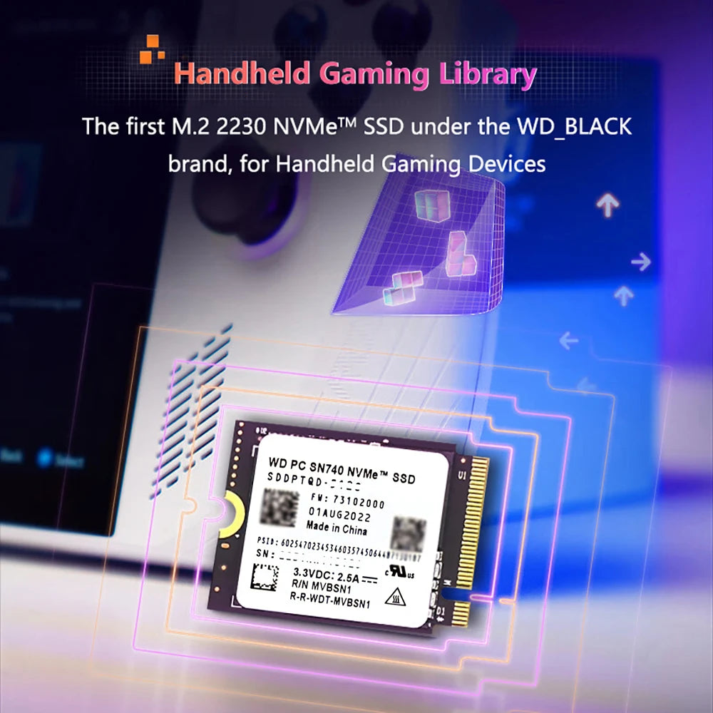 Disco SSD WD SN740 1TB M.2 2230 NVMe PCIe Gen 4x4