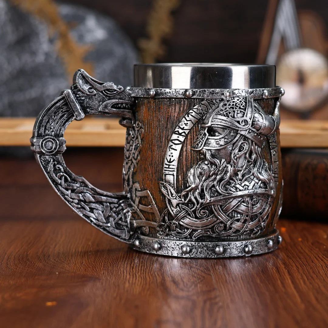 Canecas Valhalla viking aço inoxidável nórdico