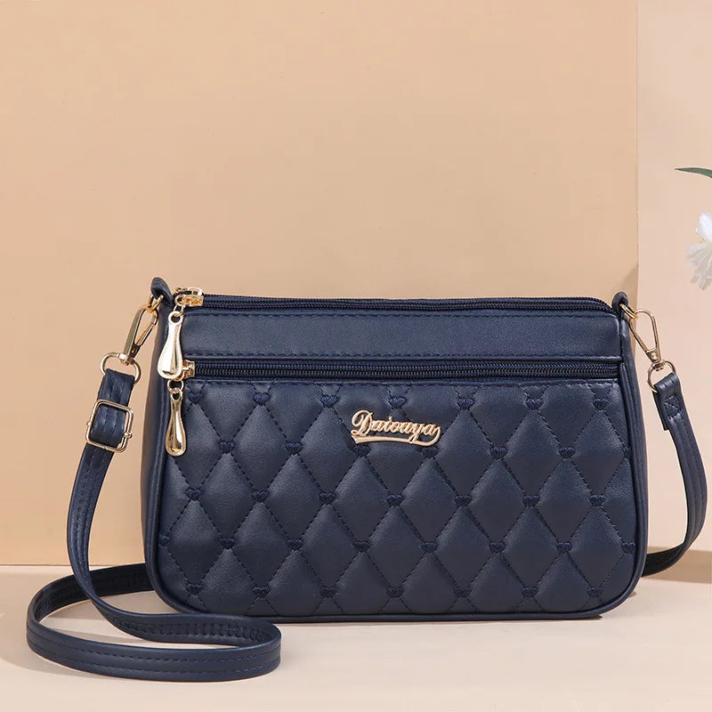 Bolsa de Mensageiro de Couro Bordado