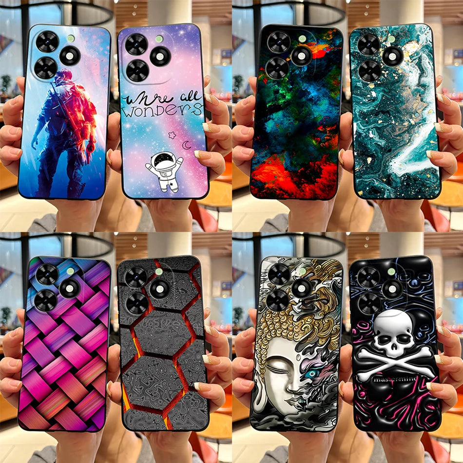 Capa ultra fino macio de silicone à prova de choque para Tecno Spark