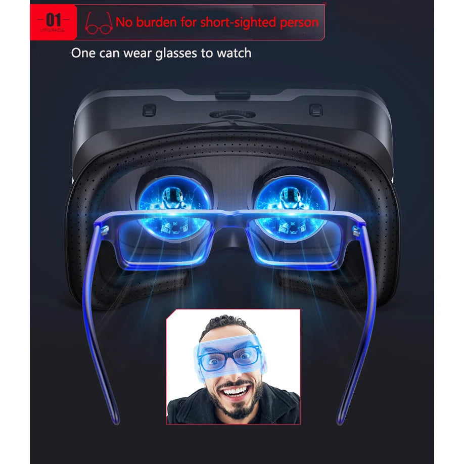 Óculos de realidade virtual casque para smartphone