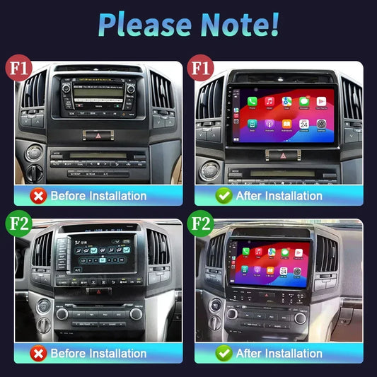 Rádio do carro navegação multimídia para Toyota land cruiser 11 200 2007-2015