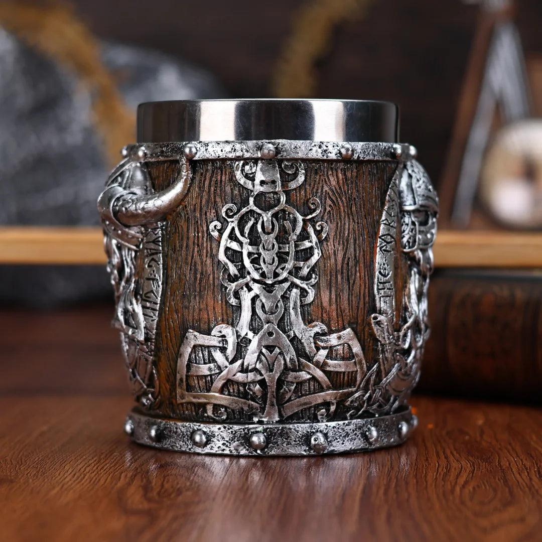 Canecas Valhalla viking aço inoxidável nórdico