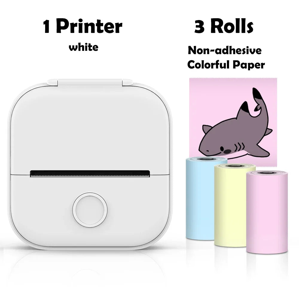 Mini impressora de bolso térmica sem fios adesivos autoadesivos