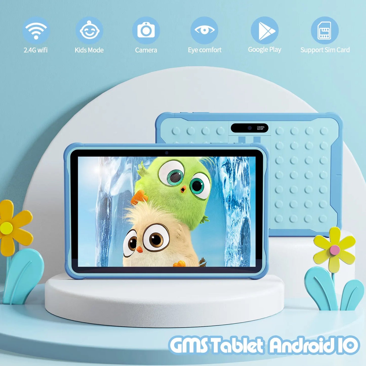 Tablet infantil Pritom 10 polegadas Android 10