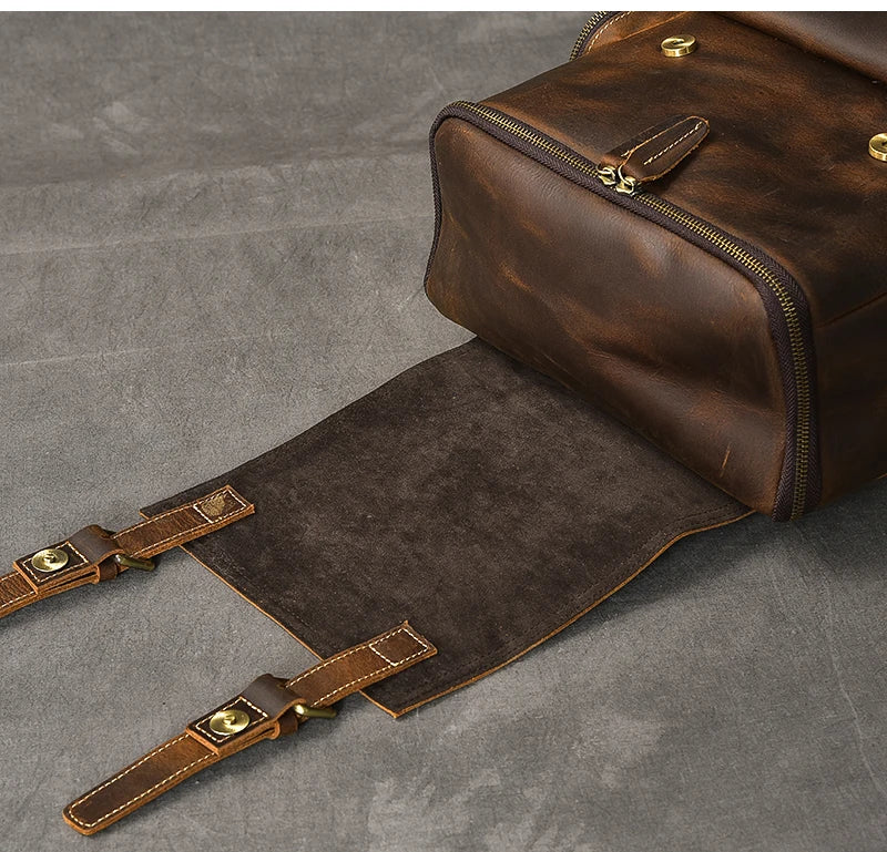 Mochila de couro Crazy Horse