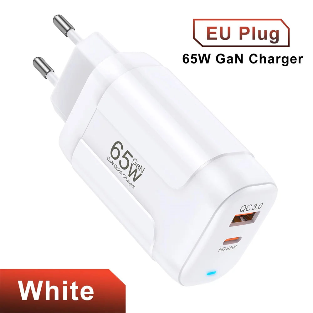 Carregador Rápido GaN de 65W