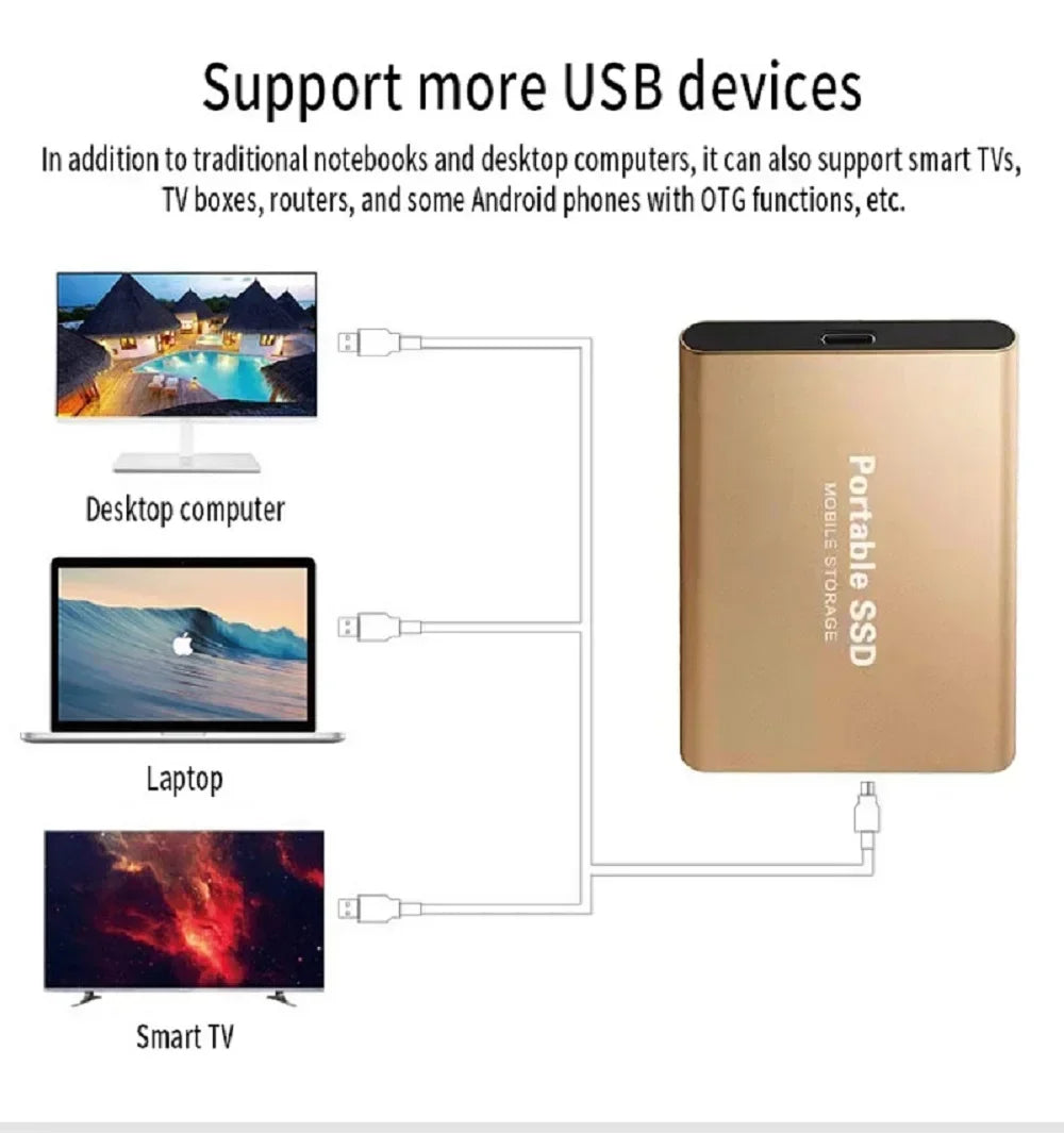 Disco Rígido Externo SSD USB 3.1/Tipo-C