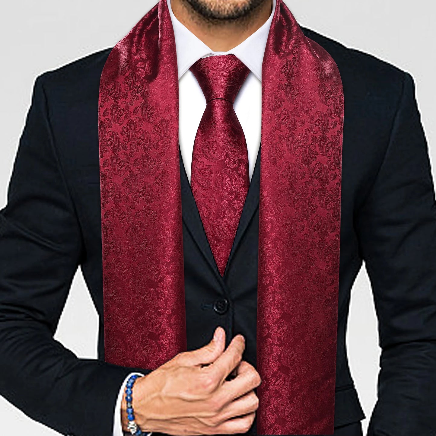 Conjunto cachecol gravata