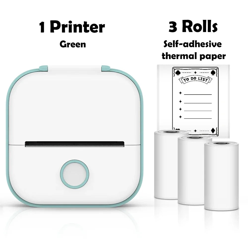Mini impressora de bolso térmica sem fios adesivos autoadesivos