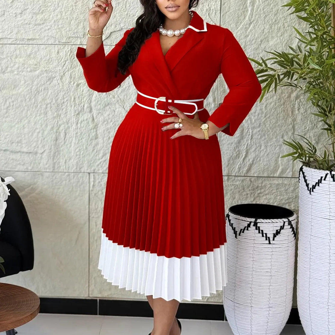 Vestido de manga comprida
