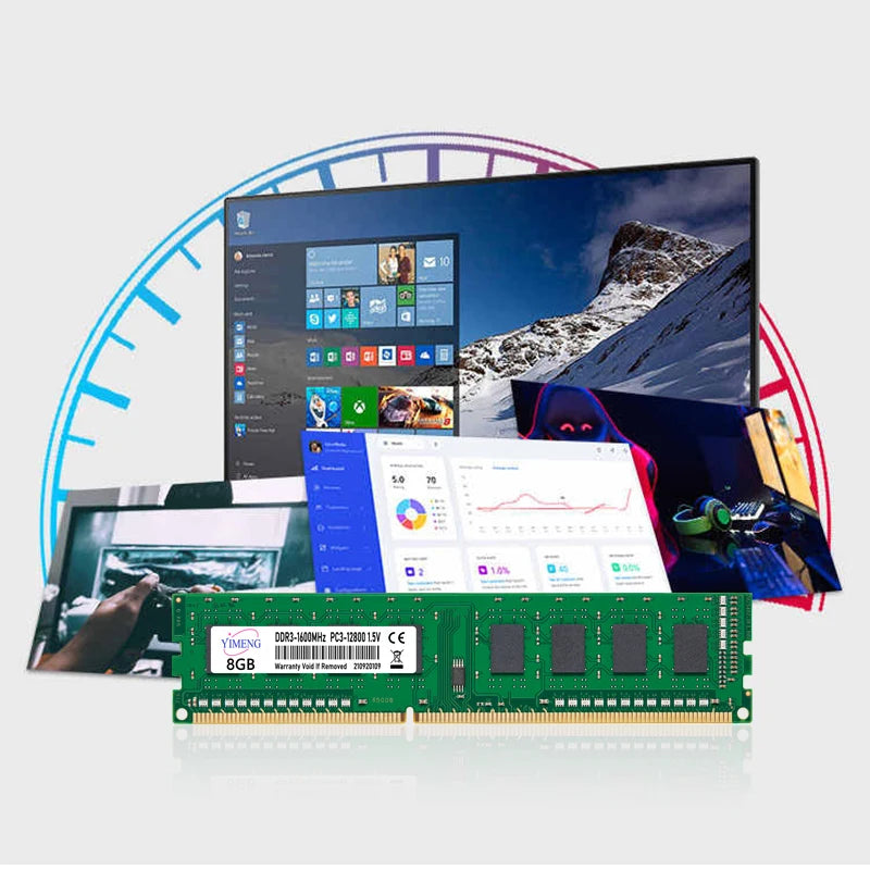 Memória RAM DDR3 DDR4 4 GB 8 GB 16 GB para desktop