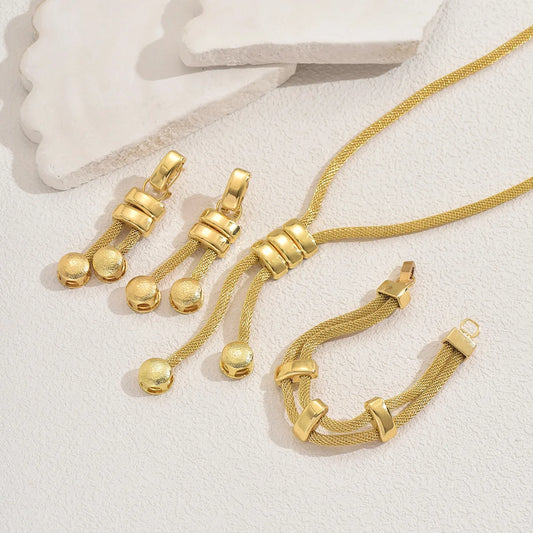 Conjunto de brincos colar pulseira