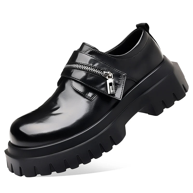 Sapatos Derby masculinos de couro
