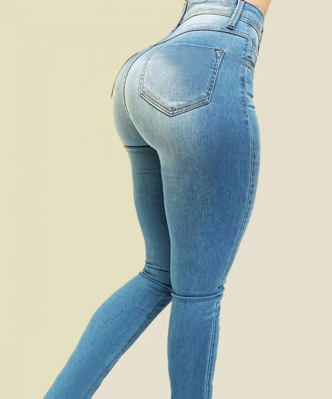 Calça Jeans denim cintura alta